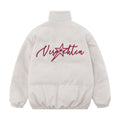 High Street Fashion Brand Embroidered Letters Stand-up Collar Cotton-padded Coat Coat