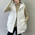 Gilet donna oversize Valstrend in cotone imbottito, vestibilità ampia, senza maniche, ideale per il freddo e lo stile casual.