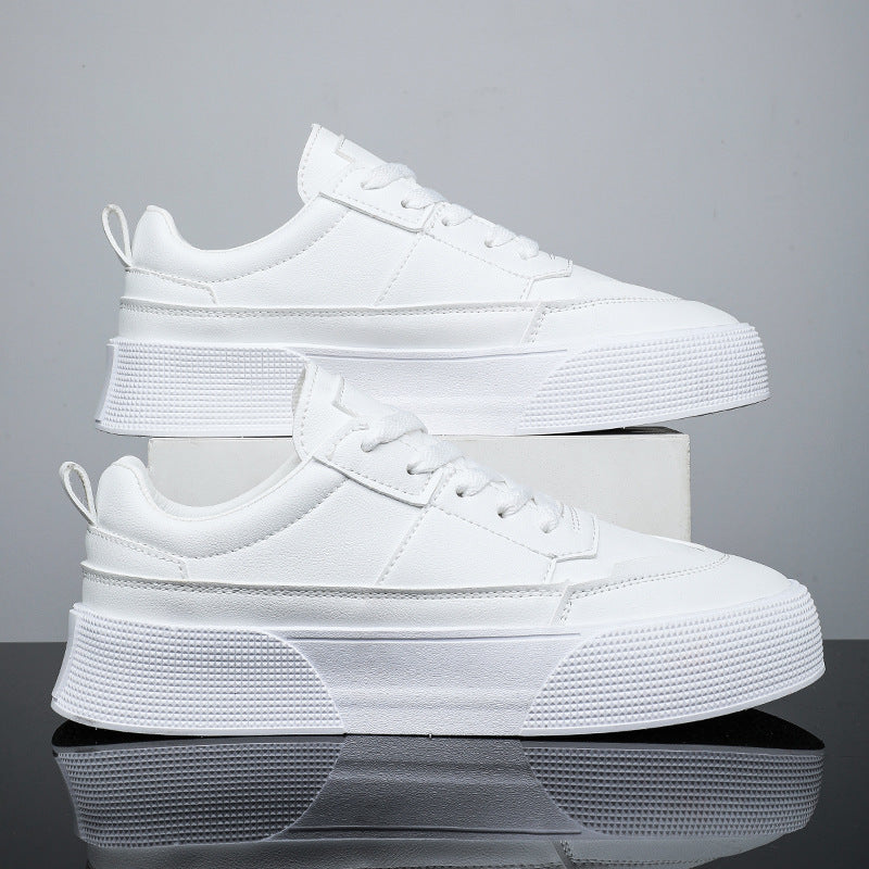 Scarpe da corsa da uomo Valstrend, sneakers sportive bianche per il tempo libero, con suola antiscivolo e design sportivo.