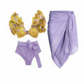 Costume da bagno intero retrò donna Valstrend, stampa colorata e vintage, con design elegante e comodo.