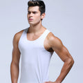 Maglietta senza maniche da uomo Valstrend, vestito I-shaped in seta ghiaccio leggera, ideale come sotto-vestito o abbigliamento sportivo