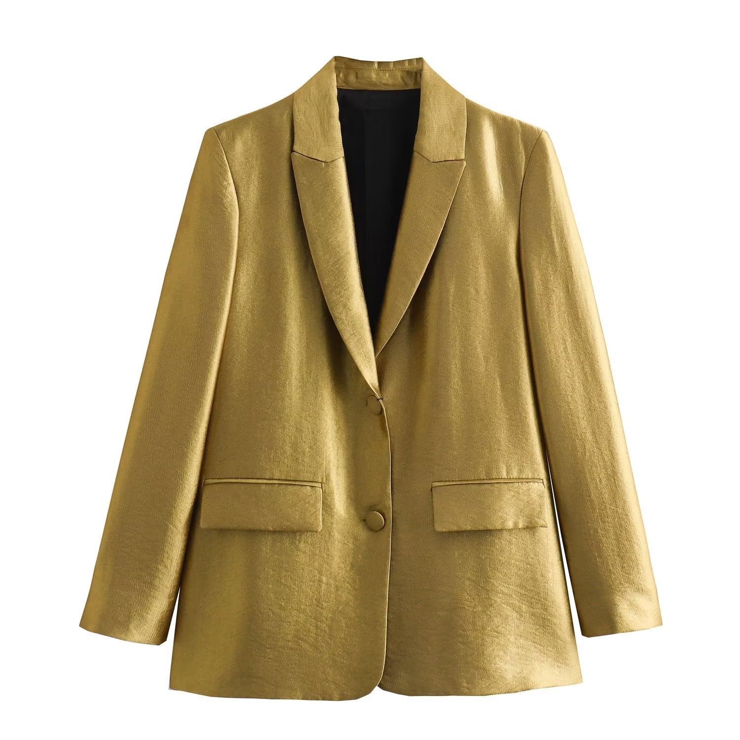 Completo femminile Valstrend con giacca a manica lunga e pantaloni a vita alta, stile casual e linea dritta.