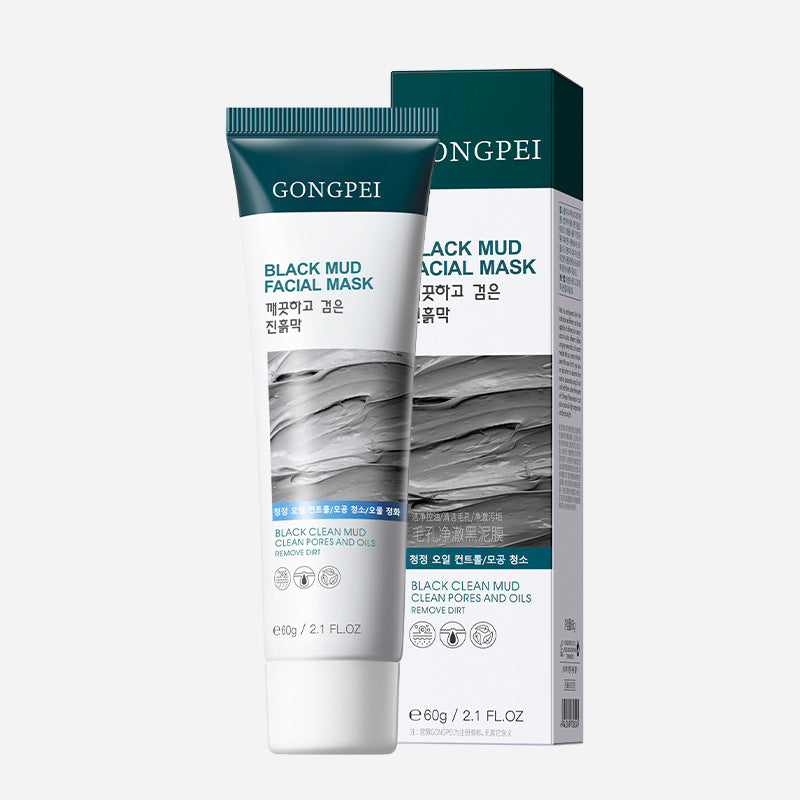 Maschera viso Valstrend con argilla nera e estratti naturali, per pulizia dei pori e pelle luminosa.