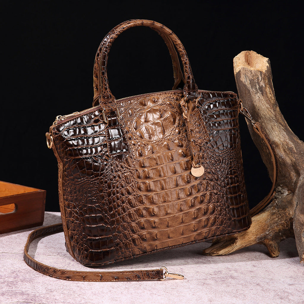 Borsa a tracolla donna Valstrend con motivo rettile retrò, portaoggetti portatile in pelle con design elegante e pratico.