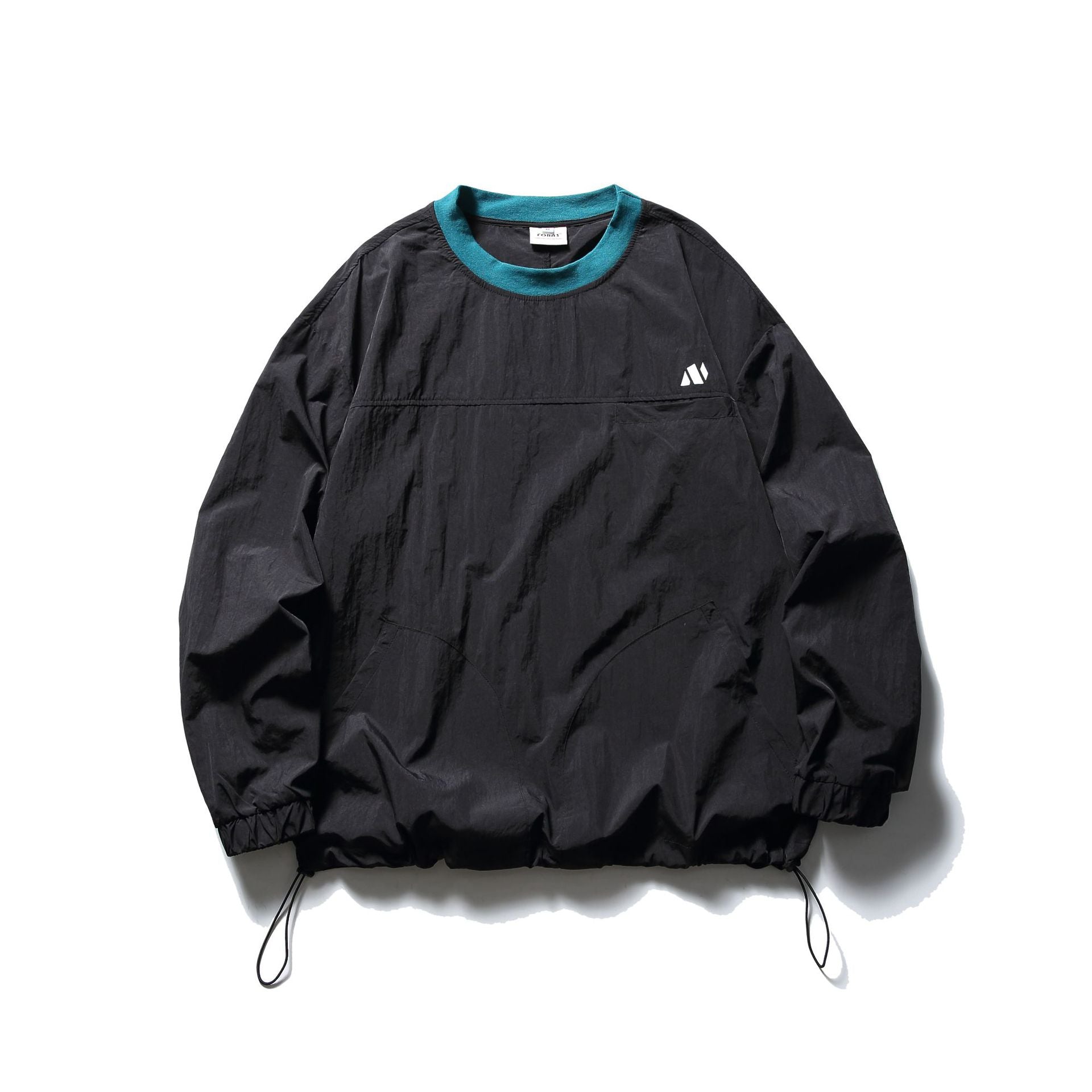 Maglione da uomo Valstrend con collo rotondo, stampa contrasto, cuciture retrò e vestibilità ampia in stile casual.
