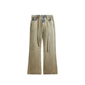 Pantaloni street uomo Valstrend shop a gamba larga, stile casual con taglio ampio e comodo, tonalità neutra.