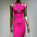 Vestito femminile Valstrend a fascia a tubo con scollo a taglio vivo e vita stretta, aderente e alla moda.