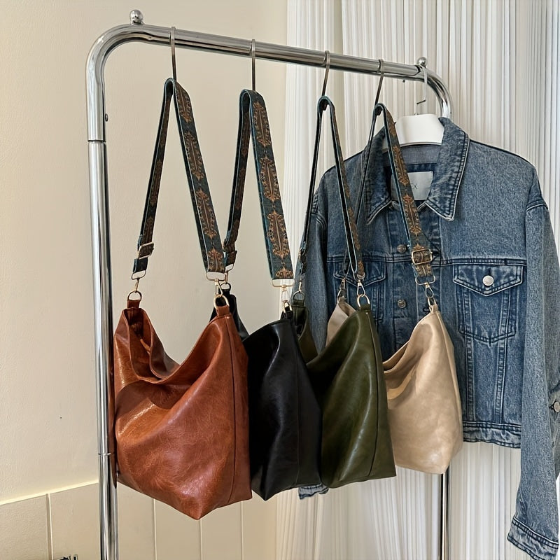 Borsa a spalla casual e alla moda Valstrend con tracolla rimovibile, ideale per uso quotidiano e come regalo per uomini e donne.