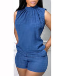 Set casual donna Valstrend Shop, top e pantaloni in tessuto morbido, stile moderno e comodo, ideale per look quotidiani.
