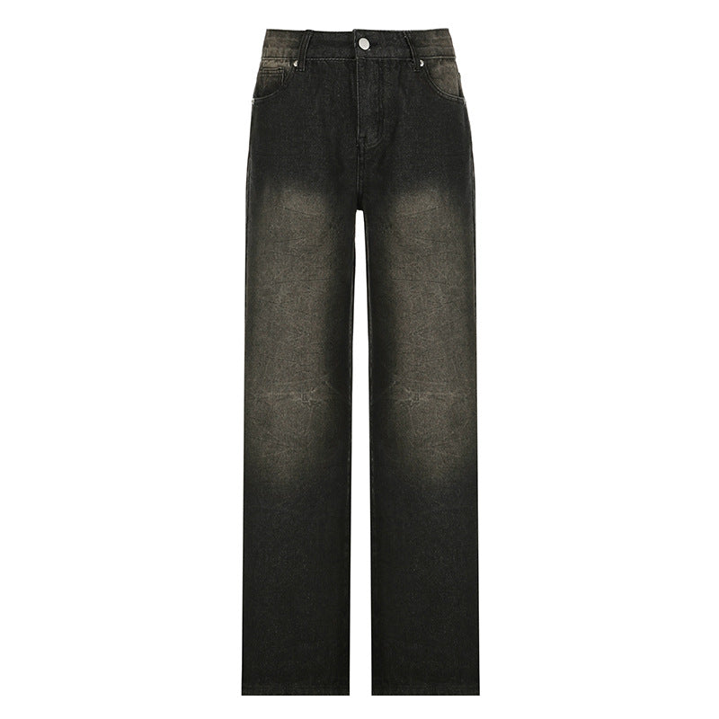 Jeans slim a vita bassa in tessuto texturizzato lavato, con frange e tasche, marca Valstrend shop.