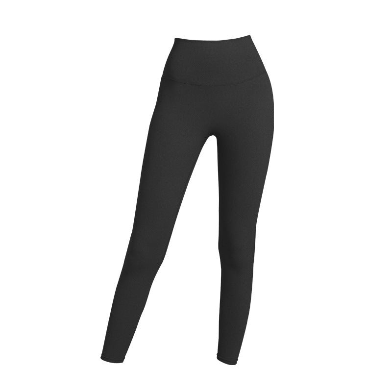 Pantaloni yoga a vita alta Valstrend, a gamba stretta con tasche, adatti per allenamento e fitness, in lunghezza alla caviglia.