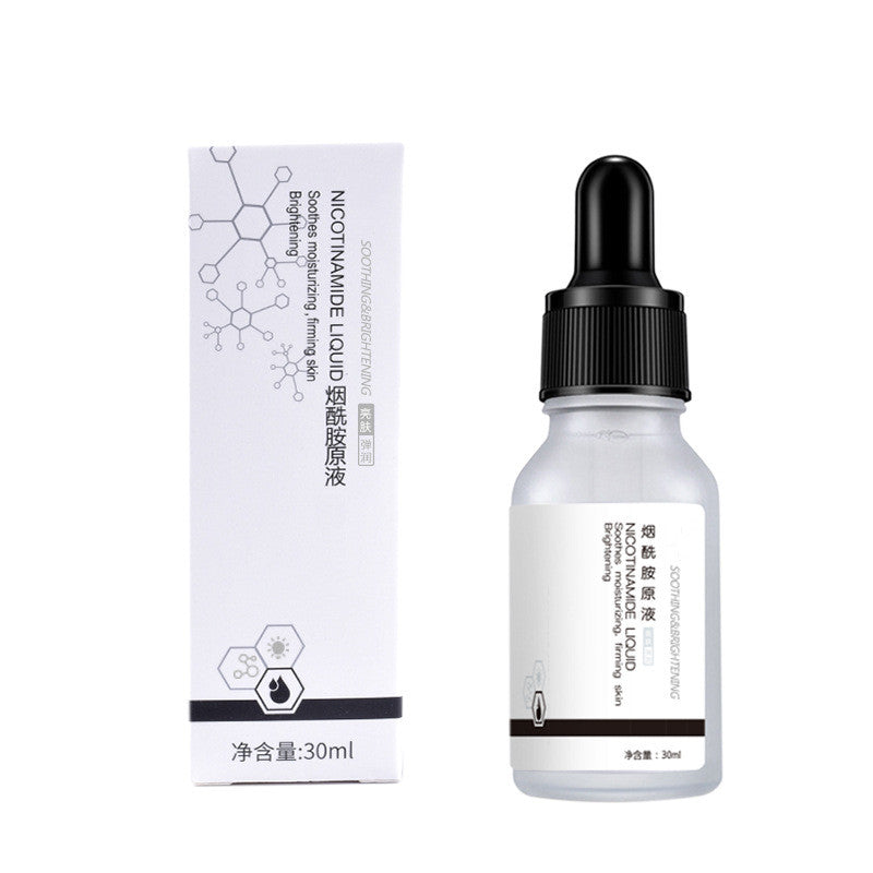 Siero Valstrend con niacinamide per schiarire, idratare e desalinare la pelle, visibile in una bottiglia con etichetta bianca.