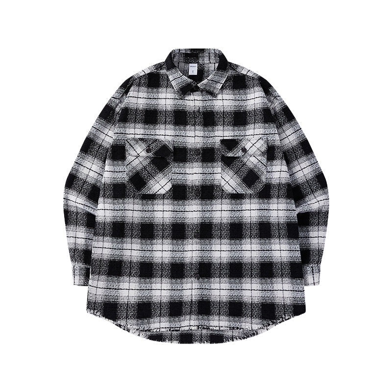 Camicia lavoro in stile plaid americano Valstrend, con tessuto in cotone e design classico, ideale per abbigliamento casual e lavoro.
