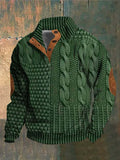 Maglione da uomo a maniche lunghe con quattro bottoni, stile classico e comodo, marca Valstrend shop, vista frontale del prodotto