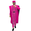 Vestito etnico africano con ricami, set di quattro pezzi, stile tradizionale e colorato, realizzato da Valstrend shop.