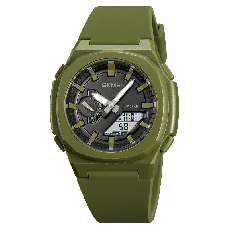 Orologio elettronico Valstrend per studenti con display doppio, luminoso e waterproof, ideale per pendolari e uso quotidiano.