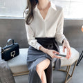 Camicia casual a maniche lunghe in stile coreano autunnale Valstrend, design elegante e tessuto morbido.