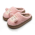 Ciabatte da interno in pelliccia con suola spessa per donna, modello con orso carino e morbido cotone, marca Valstrend.