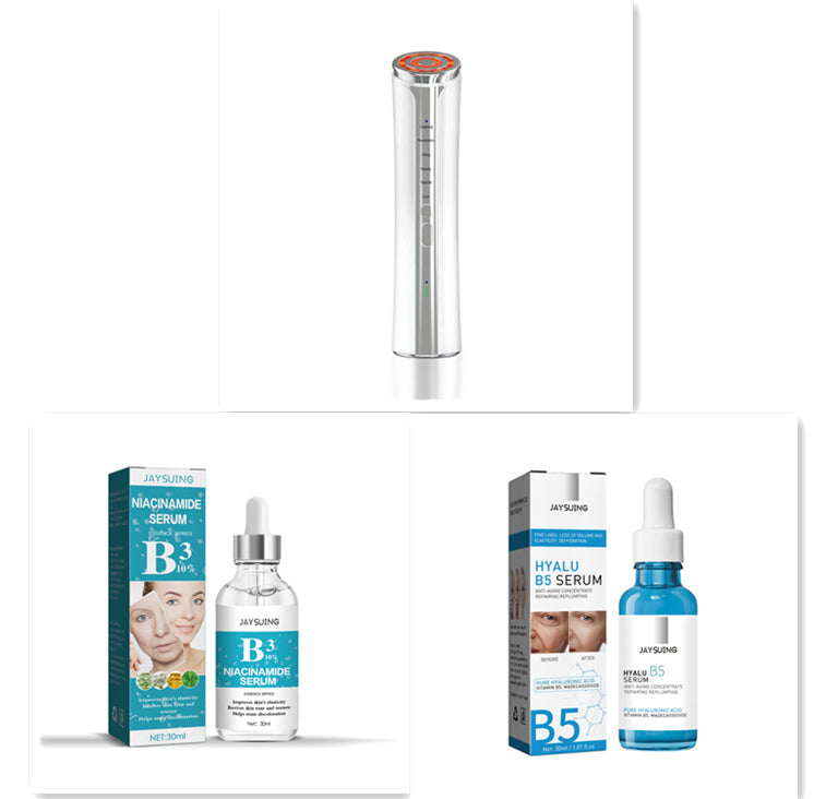 Strumento di bellezza Valstrend, dispositivo domestico 6-in-1 con luce a colori, EMS, lifting, rivitalizzazione e pulizia della pelle