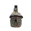 Borsa a tracolla femminile Valstrend in stile nazionale e occidentale con motivo floreale e coulisse, design elegante e pratico.