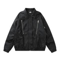 Giacca in pelle da moto in stile retrò americana Valstrend, con dettagli classici e design robusto e elegante.