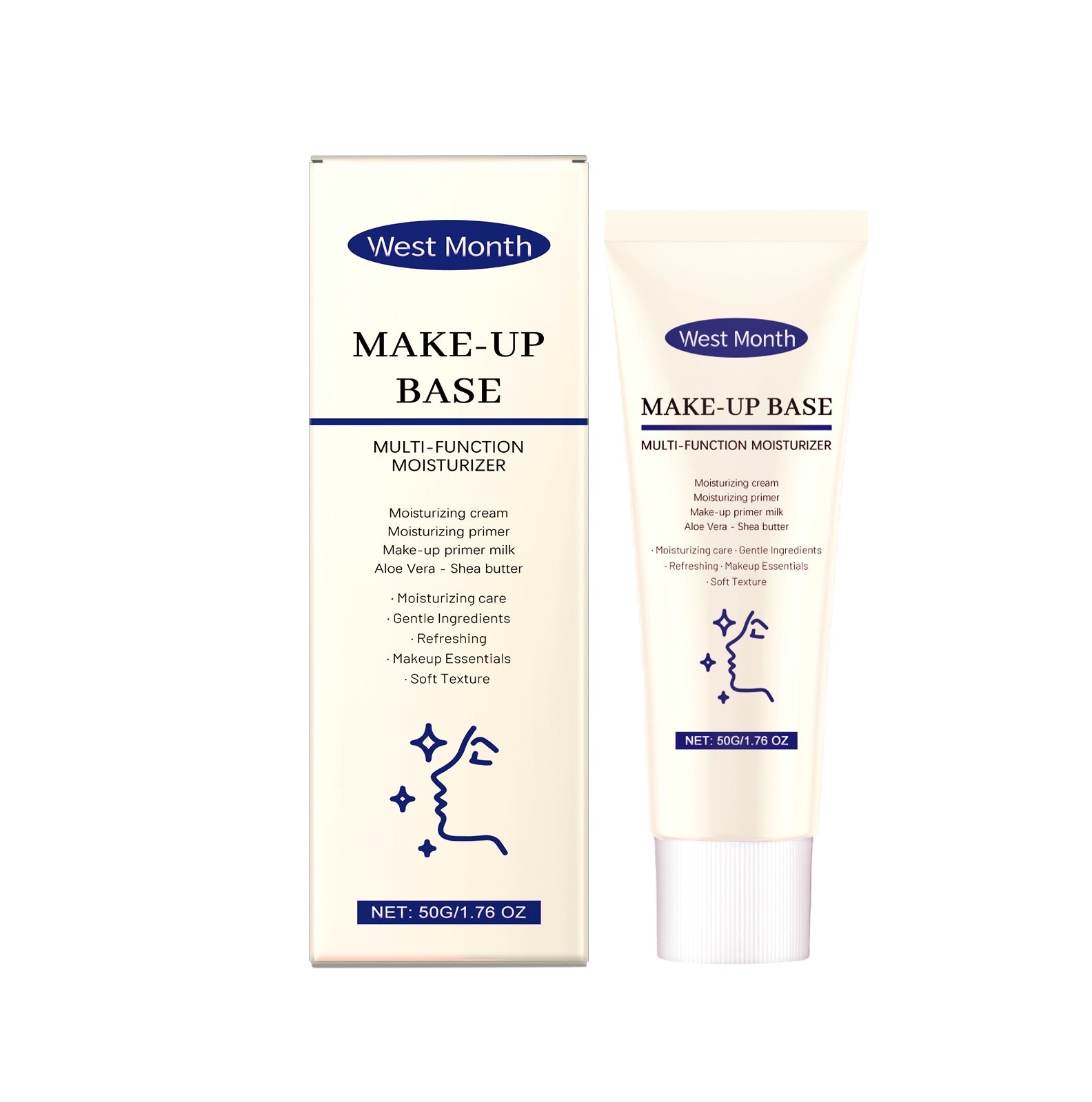 Makeup idratante Valstrend con controllo del sebo, pori invisibili e effetto opaco, visione del prodotto e texture.