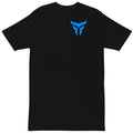 T-shirt casual con collo rotondo in digitale stampa europea e americana, marca Valstrend shop, vista frontale.