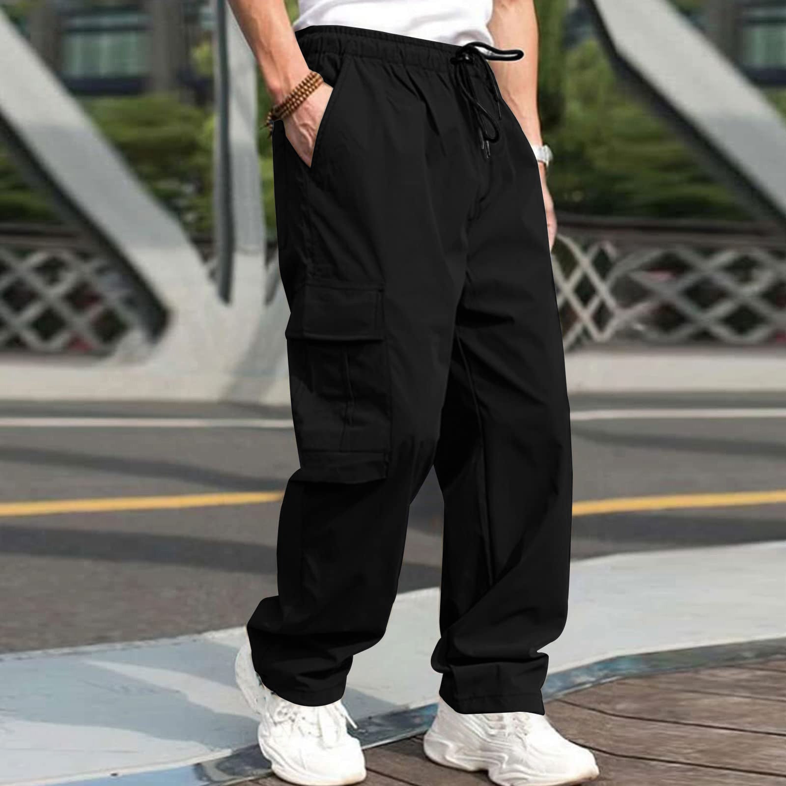 Pantaloni casual larghi dritti Valstrend, stile loosely fit, tessuto morbido, pants casual per look comodo e alla moda