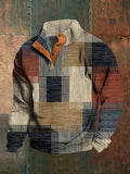 Maglione maschile Valstrend shop con zip, stampa digitale per primavera e autunno, stile casual e confortevole.