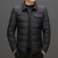 Giacca casual da uomo Valstrend shop, stile business, imbottita e leggera, con cappuccio e tasche frontali, perfetta per l'inverno.