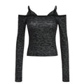 Women's Street Style Off-the-shoulder Slim T-shirt