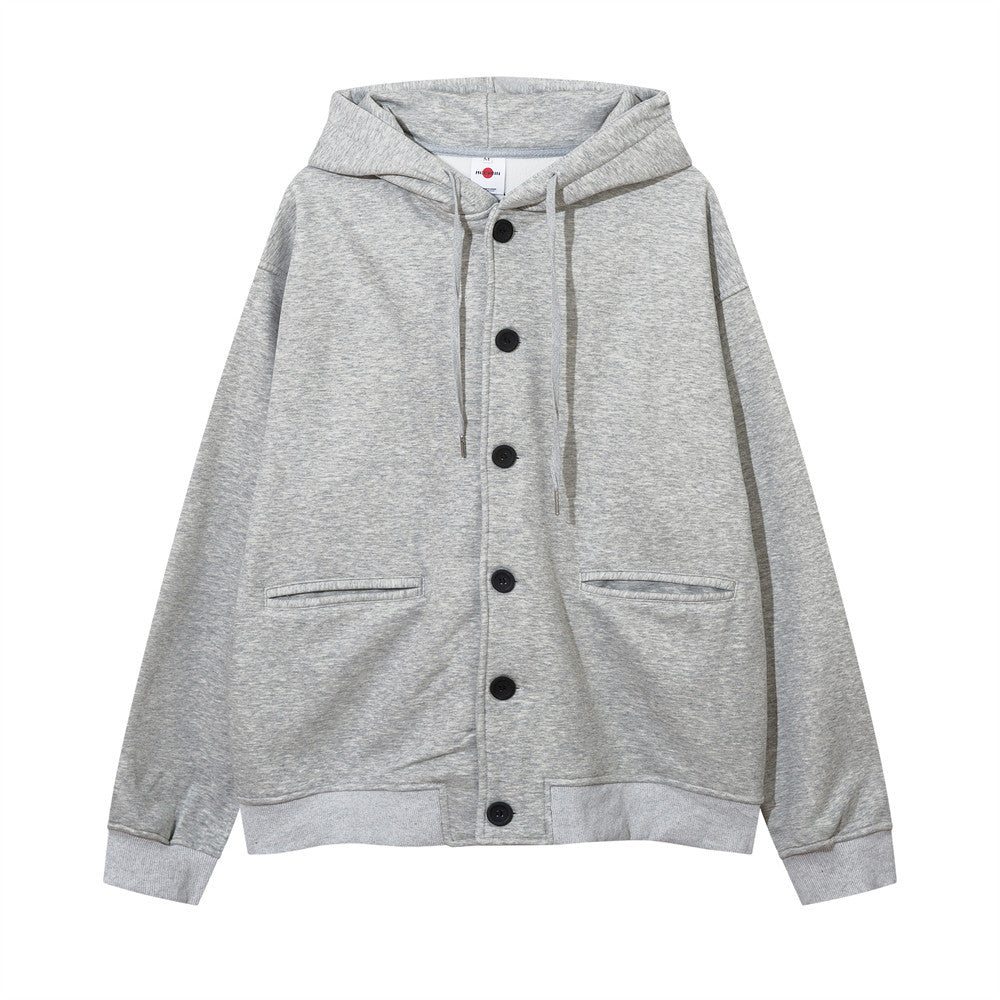 Loose-fitting Fleece Pullover Coat Men's European And American Style