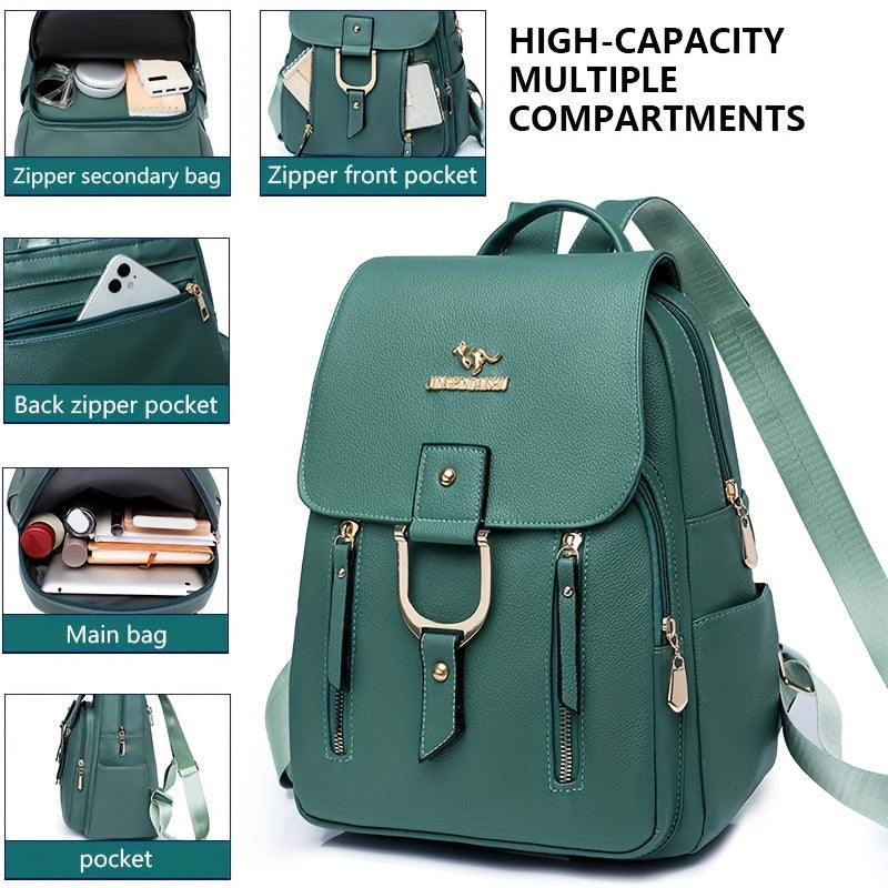 Zaino Valstrend stylish e resistente con grande capacità, multiple tasche, ideale per viaggi casual e uso quotidiano.