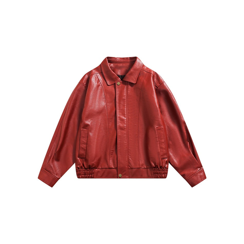Giacca in pelle da uomo e donna Valstrend, giacca corta e alla moda con stile cool e trendy, perfetta per look moderni.