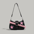 Borsa a spalla a tracolla con design originale, forma baguette, per donna, marca Valstrend, in tessuto elegante e moderno