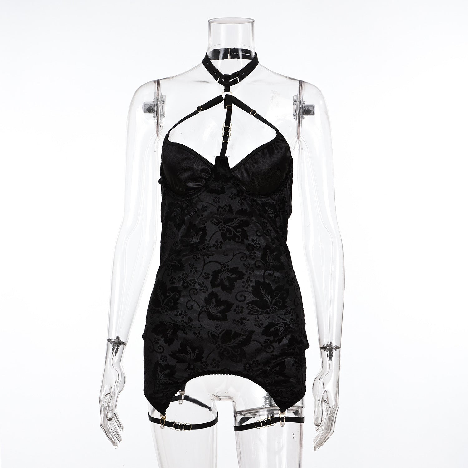 Corsetto modellante donna Valstrend in pizzo con spalline a spaghetti e design a fascia, ideale per forma e supporto elegante.