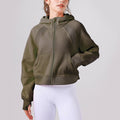 Felpa con cappuccio in pile, vestibilità larga, zip, ideale per yoga e sport, marca Valstrend, abbigliamento casual spesso