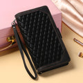 Borsa a tracolla plaid multi-funzione con zip e porta cellulare, stile casual, marca Valstrend.