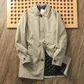 Men's Windproof Waterproof Thickened Thermal Quilted Mid-length Trench Coat