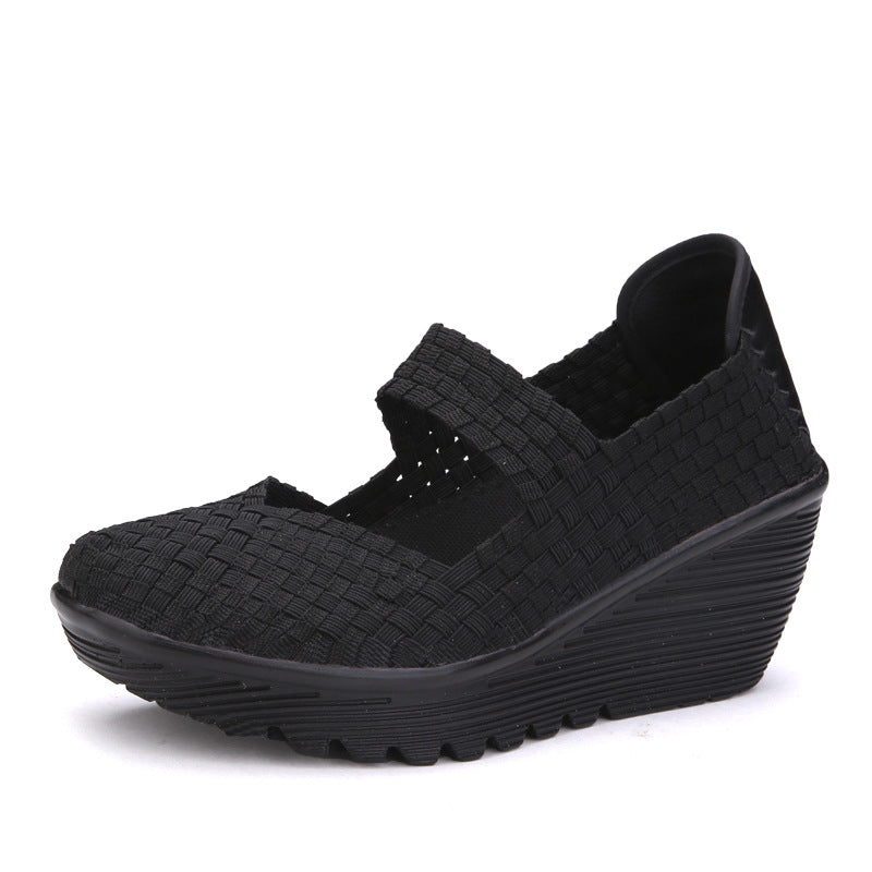 Scarpe donna Valstrend shop, sandali casual con suola piatta e intreccio a rete, stile hollow-out e design comodo.