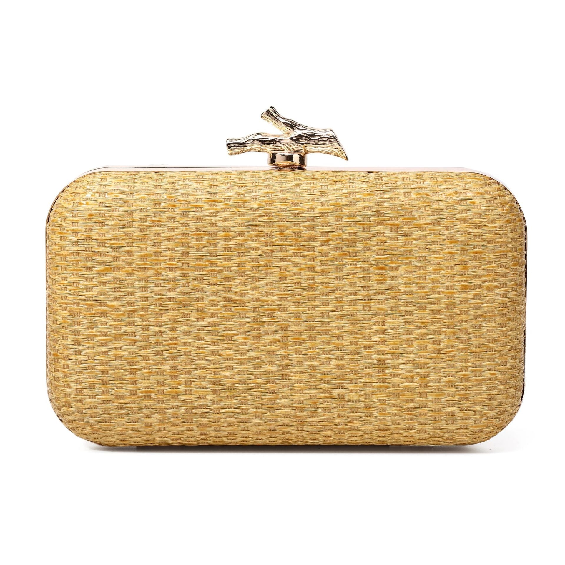 Simple Elegance Retro Straw Box Bag