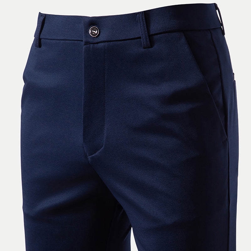 Pantaloni casual da uomo Valstrend, stile europeo e americano, tinta unita, pantaloni dritti e alla moda per giovani.