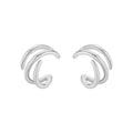 Fascino orecchietto a doppio strato curvo per donna con design originale, gioielli Valstrend.
