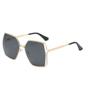Occhiali da sole donna grandi con montatura fashion e sfumature gradiente, marca Valstrend Shop, stile elegante e alla moda