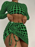 Women's Polka Dot Swimsuit Three-piece Suit