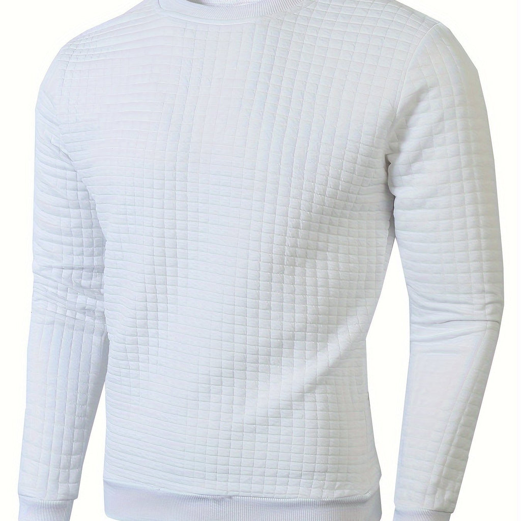 Felpa uomo Valstrend, casual e traspirante, con girocollo e maniche lunghe, ideale per passeggiate in città e attività all'aperto.