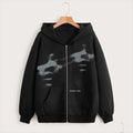 Felpa con zip unisex Valstrend Y2K moda, cappuccio e dettagli in stile anni 2000, tessuto morbido e confortevole