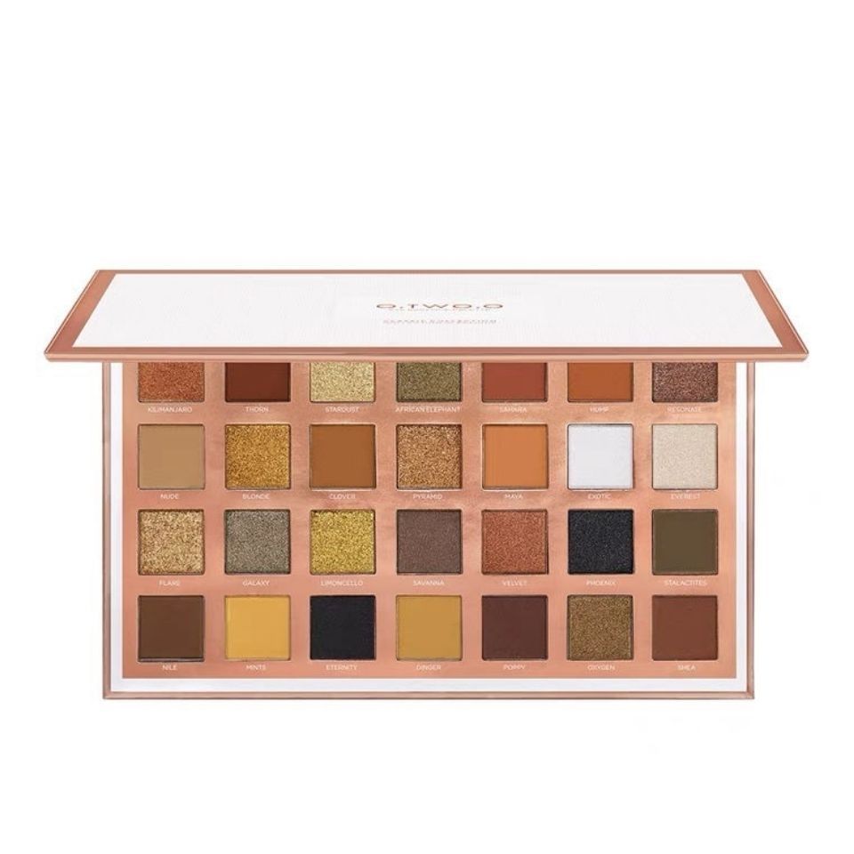 Palette di ombretti Valstrend con 28 colori, all-in-one per trucco occhi versatile e colorato, vista con tonalità diverse e applicate