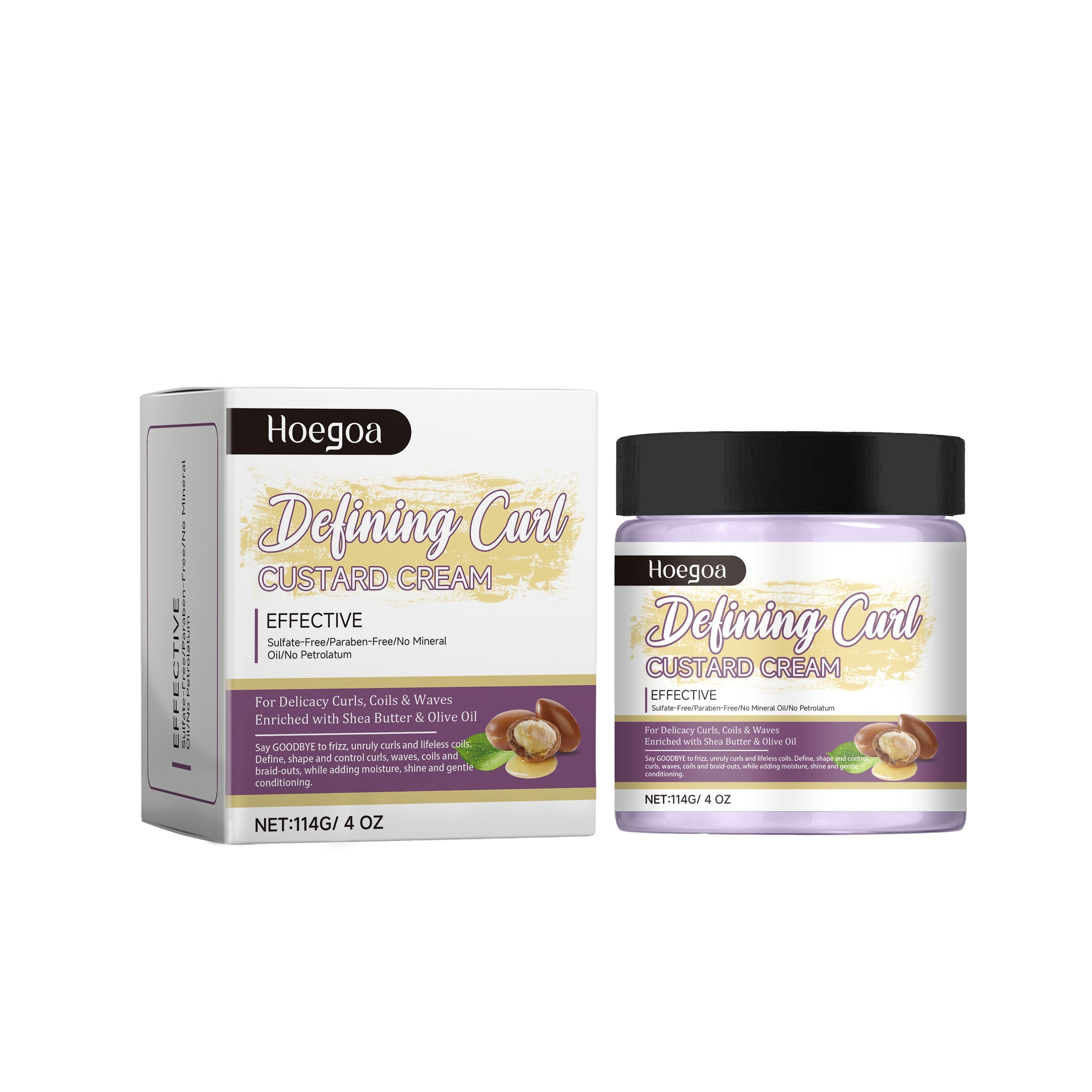 Crema Defining Curl Custard di Valstrend Shop, crema per definire i ricci capelli, contenitore con crema visibile in immagine