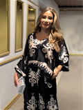 Completo donna Valstrend con top e pantaloni a maniche lunghe, stampa irregolare europea e americana, due pezzi, moda casual.